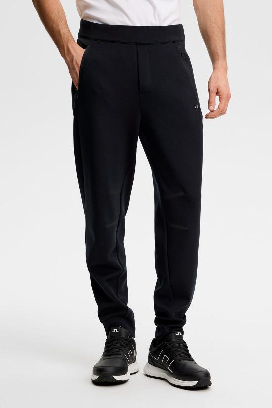 J LINDEBERG Straight Classic Pants for Men BMJS160119999 BLACK DOM