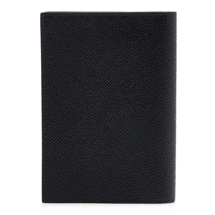 D&G Men's Logo Tag Leather Passport Wallet Black
