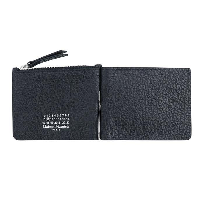 Maison Margiela Black Stitch Money Clip Bifold Wallet