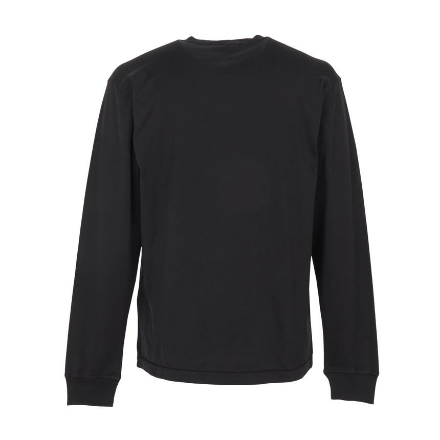 STONE ISLAND Men’s Long Sleeve T-Shirt Black Cotton