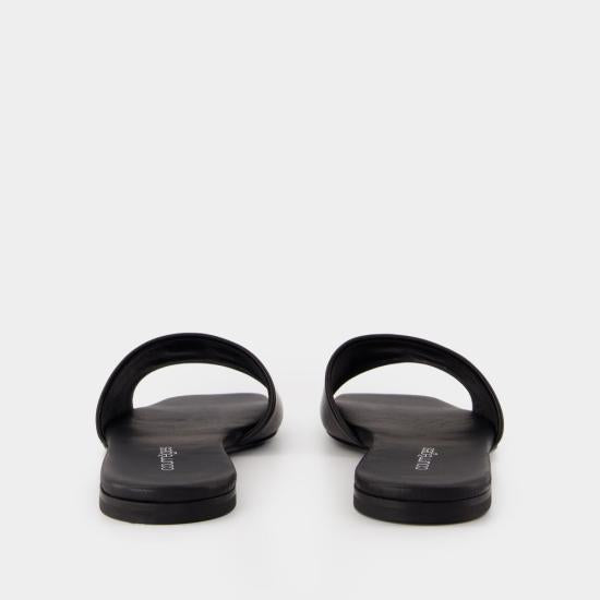 courreges Black Mule Slippers Sandals 125 SSD 025 AG 00309999