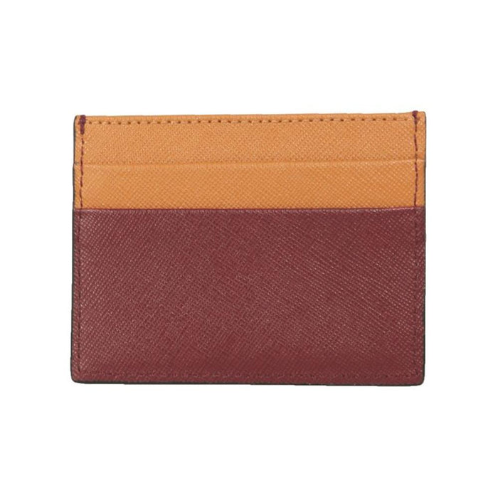 Marni Saffiano Logo Two-Tone Card Holder Multi Color