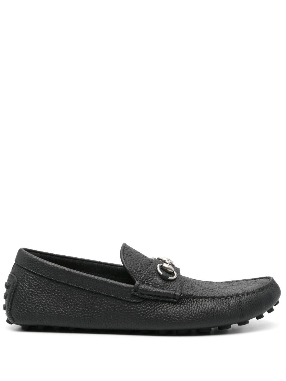 GUCCI Leather Loafers Black Men's Dress Shoes