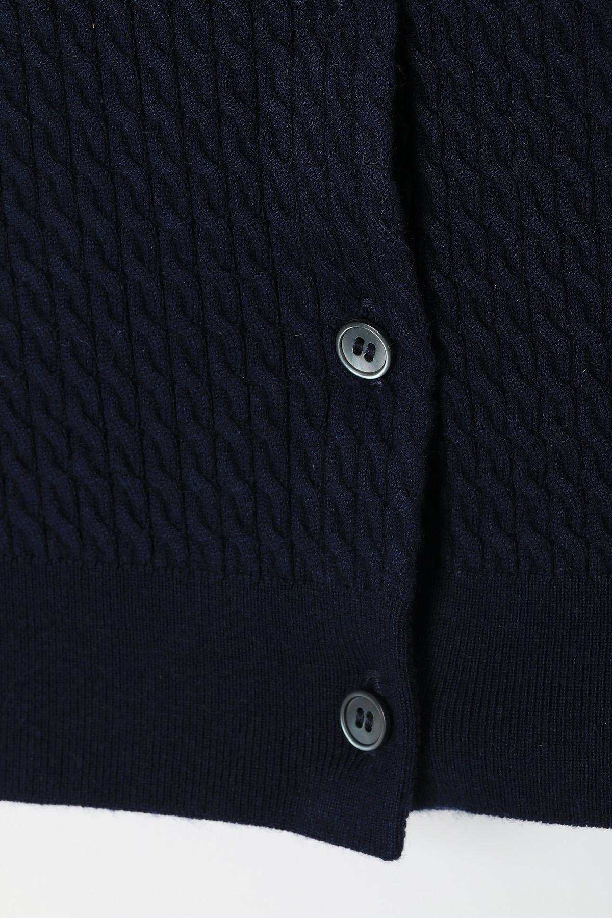 Miu Miu Cashmere Silk Navy Cardigan MMF950 16OO F0008