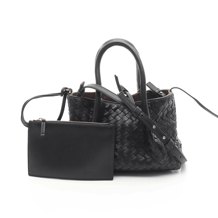 Bottega Veneta Small Pinacoteca Leather Tote Bag Gray