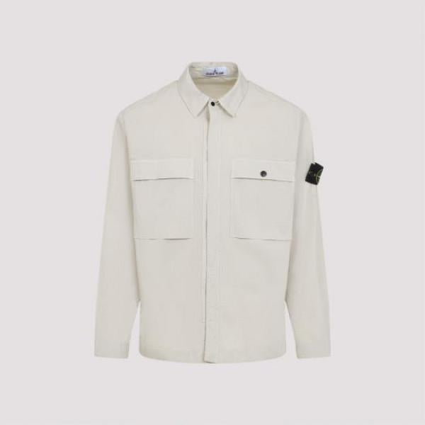 STONE ISLAND Stretch Cotton Tela Paracadut Long Sleeve Shirt Navy