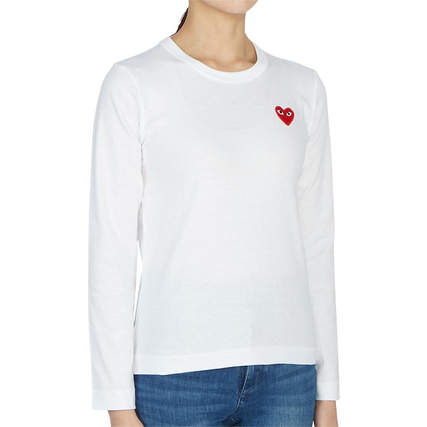 Comme des Garcons Red Heart Logo Women’s Long Sleeve T-Shirt AZ T117 051 2