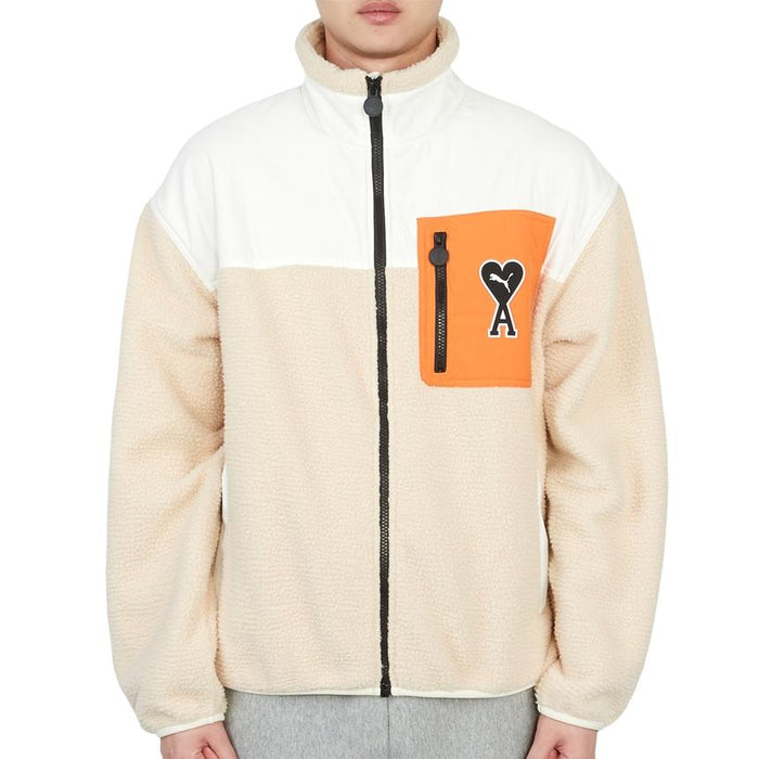 AMI Puma x AMI Unisex Sherpa Jacket Relaxed Fit