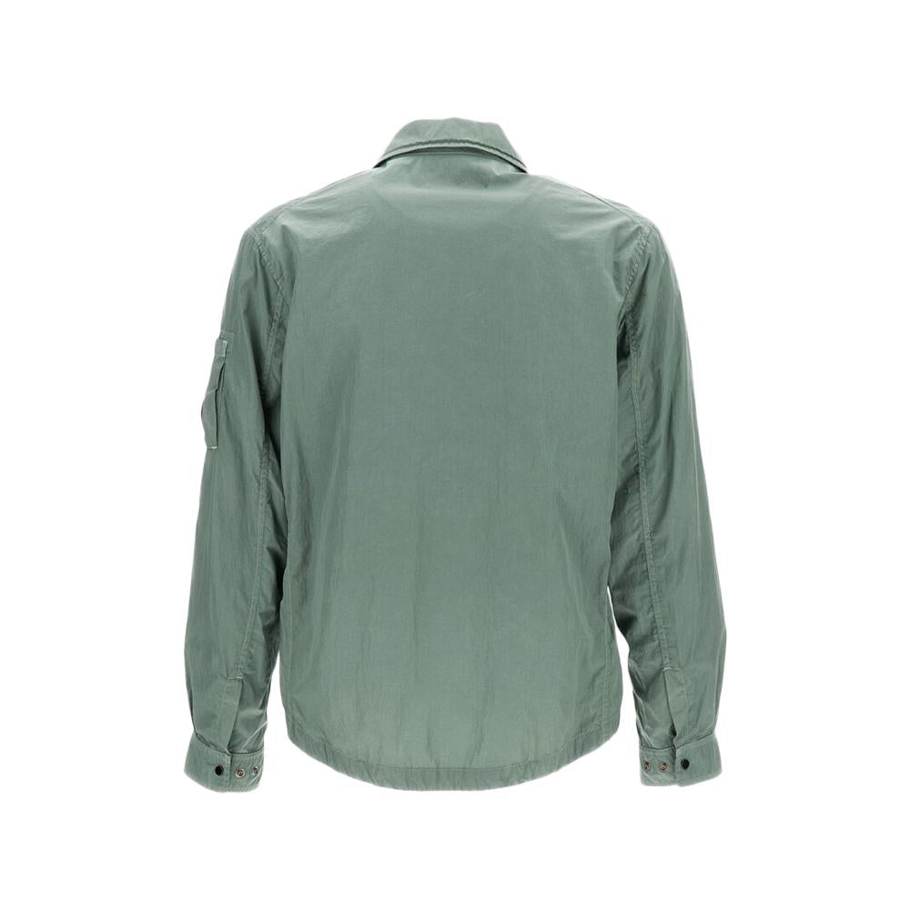CP Company Khaki Chrome R Overshirt Jacket with Lens Patc 20CMOS710A 005904G 668