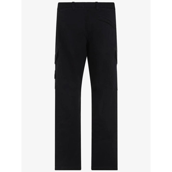 STONE ISLAND Cotton Satin Men's Cargo Pants Black