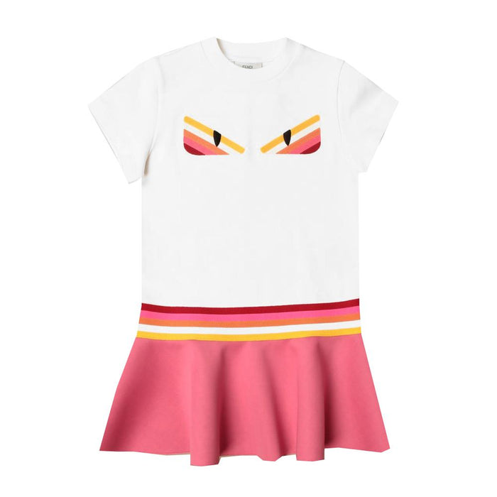 FENDI Kids Women Back Bug Midi Dress