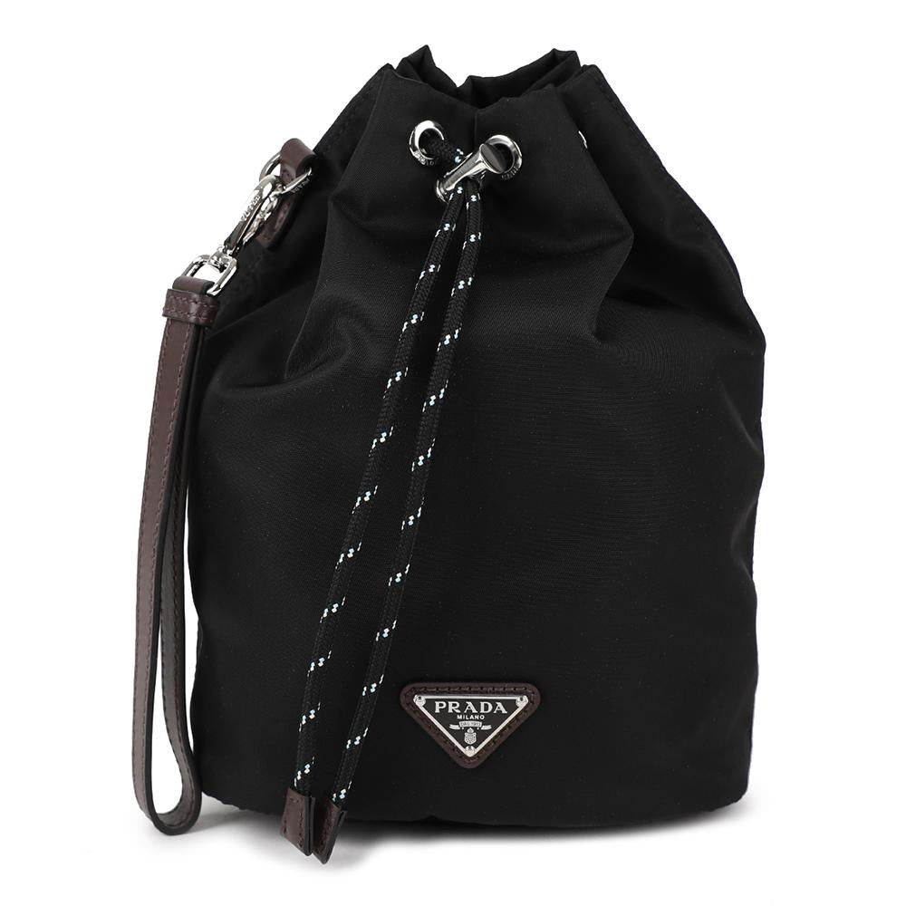 PRADA Re-Nylon Drawstring Pouch Black 2NE067 2HE1 F0002