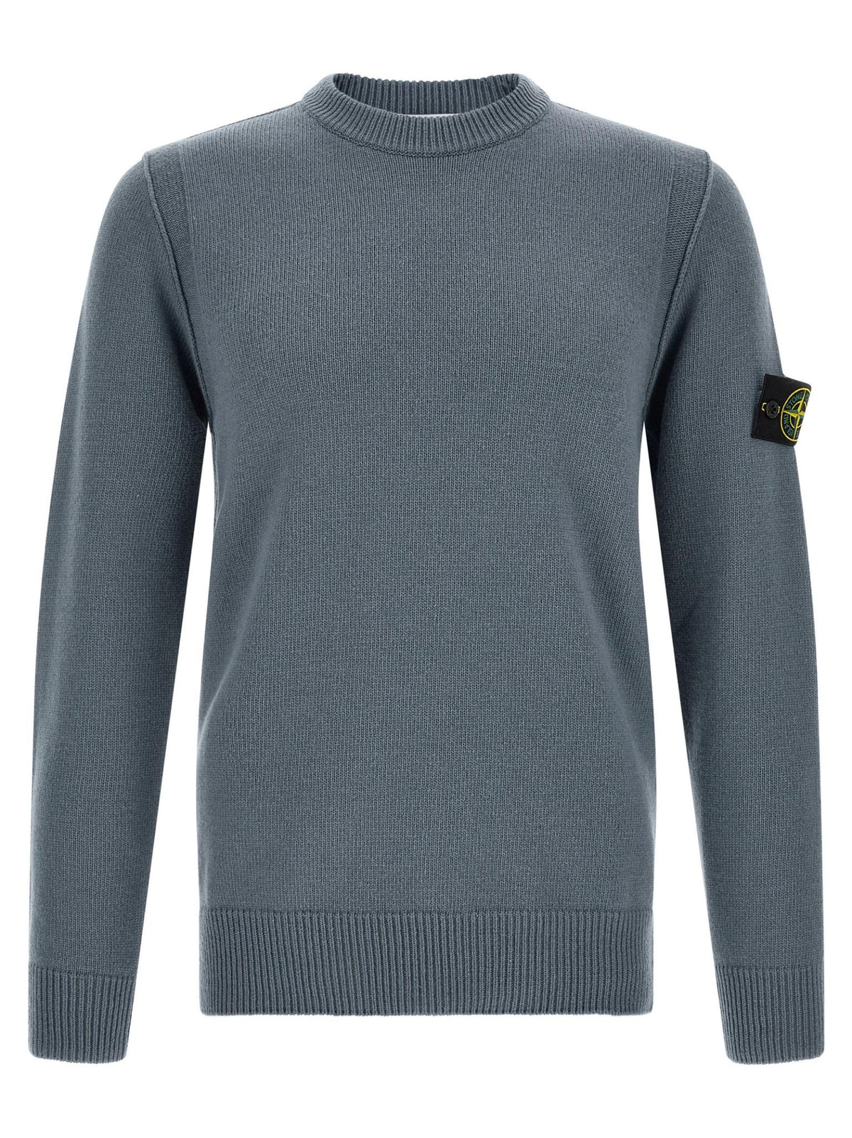 STONE ISLAND Wool Blend Crewneck Knit Sweater Navy Men