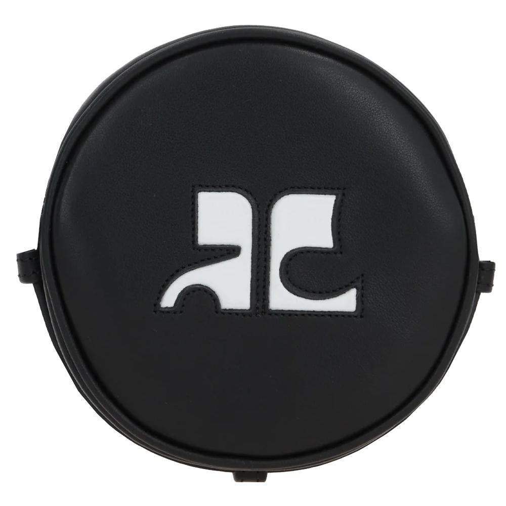 courreges Reedition Circle Crossbody Bag Black