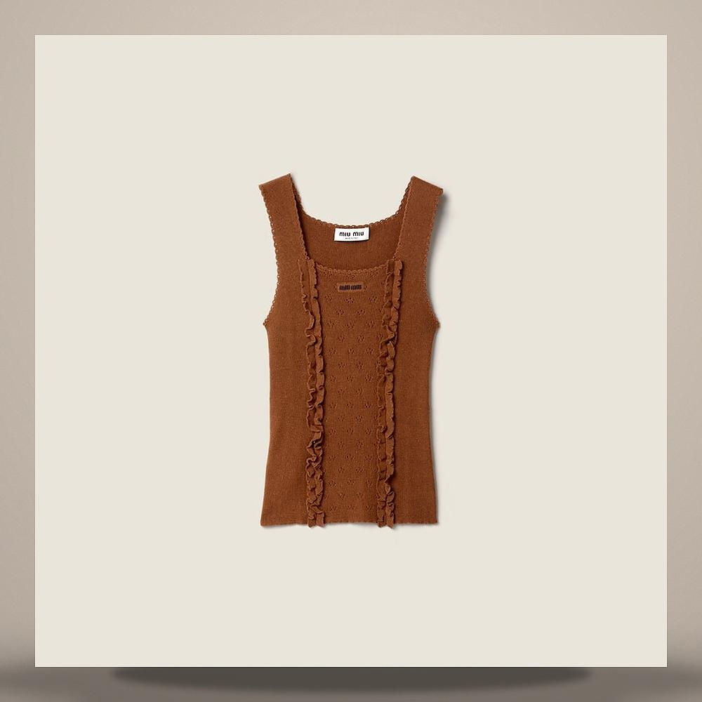 Miu Miu Cashmere Silk Top MMV389 191P F0005