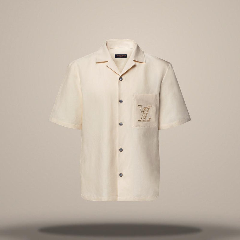 Louis Vuitton Women's Embroidered Short Sleeve Relaxed Fit Blouse