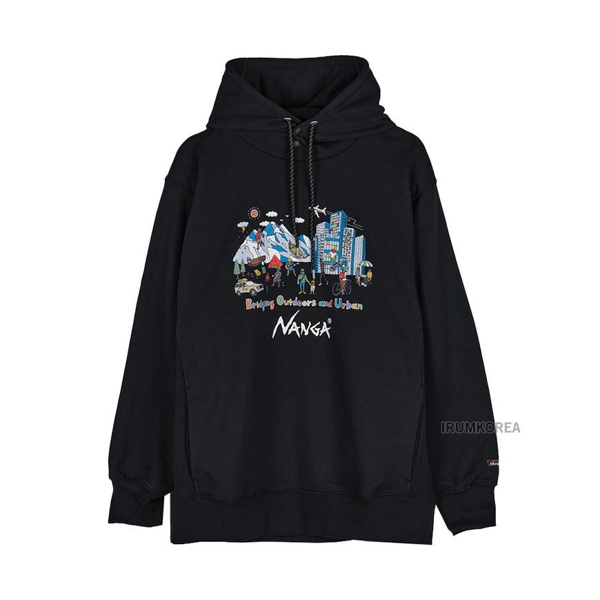 NANGA Men’s Eco Hoodie BOU1 N2530 1Q069Z PBLK
