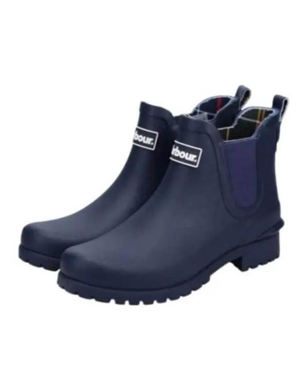 Barbour Navy Wilton Wellington Mid Boots