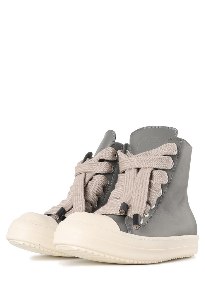 Rick Owens Jumbo Laces High-Top Sneakers Leather Brown Men