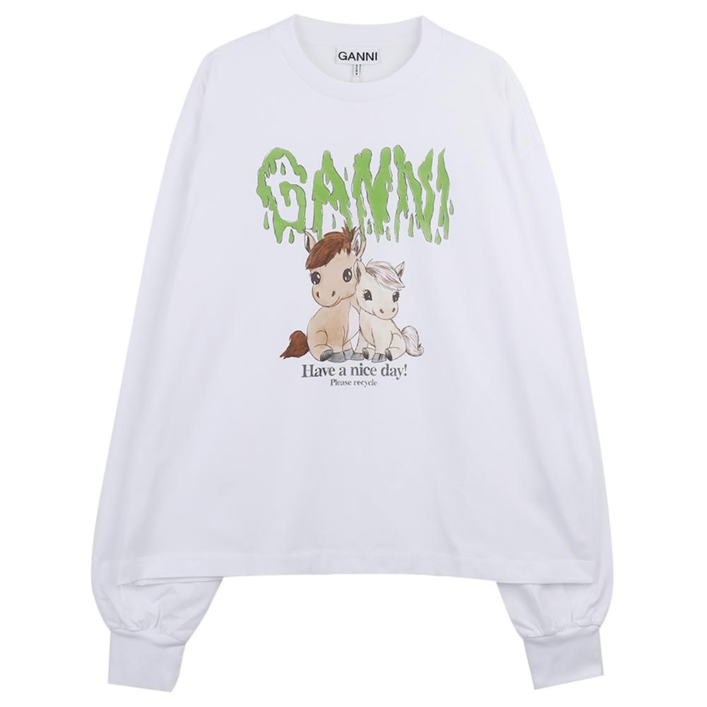 GANNI Basic Cotton Jersey T-Shirt A1050077 151