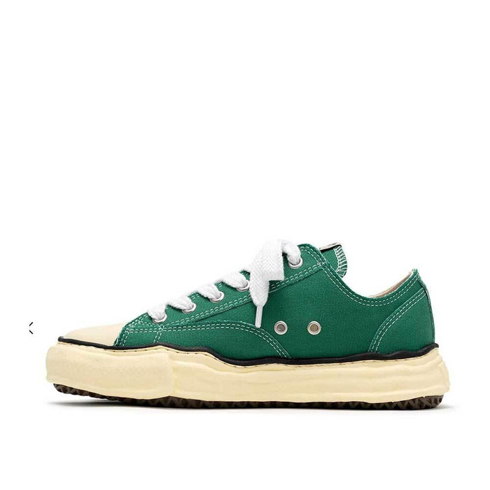 Maison Mihara Yasuhiro Green Canvas Low Top Sneakers VL OG Sole