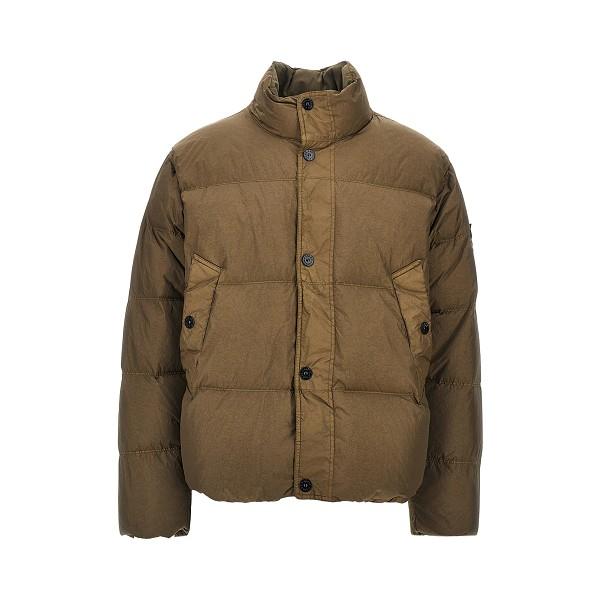 STONE ISLAND Green Down Puffer Jacket for Men