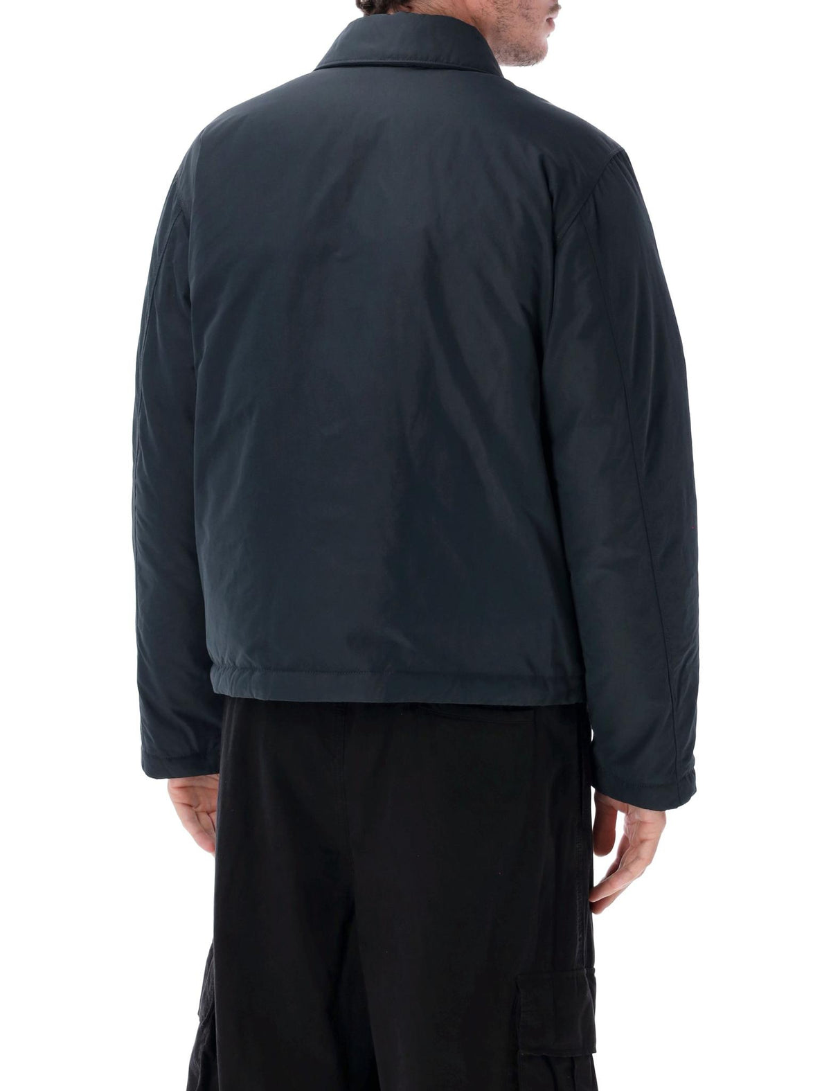 STONE ISLAND Black Nylon Bomber Jacket for Men