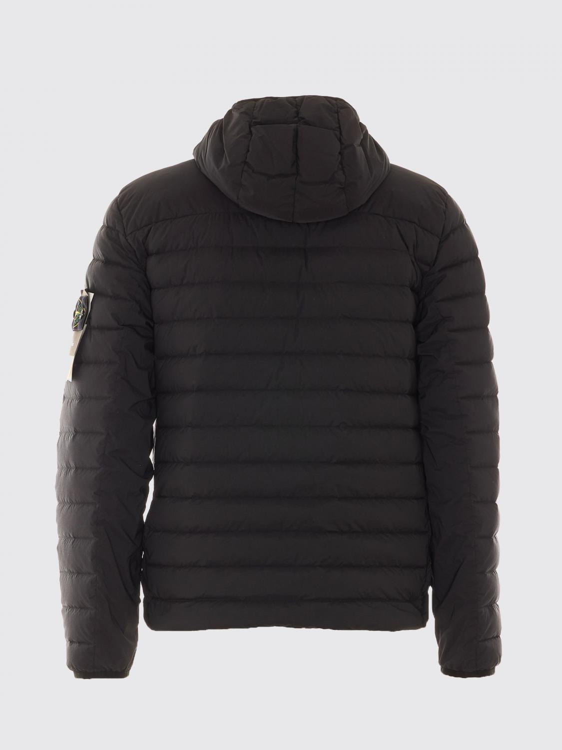 STONE ISLAND Black Nylon Down Jacket