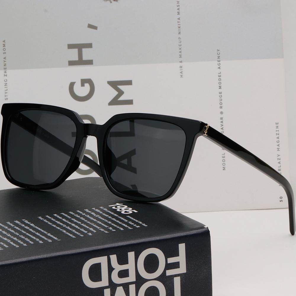 Saint Laurent Unisex Asian Fit Square Acetate Sunglasses SLM146K 001