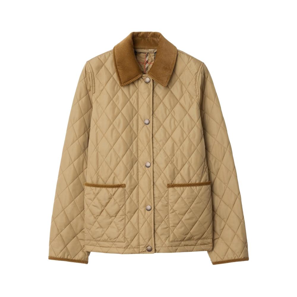 BURBERRY Beige Quilted Down Puffer Jacket Women