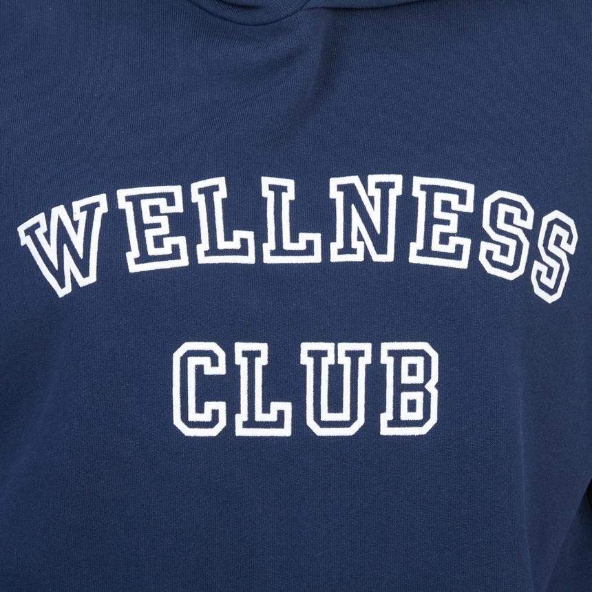 SPORTY&RICH Women’s Fleece-Lined Hoodie Sweatshirt Navy