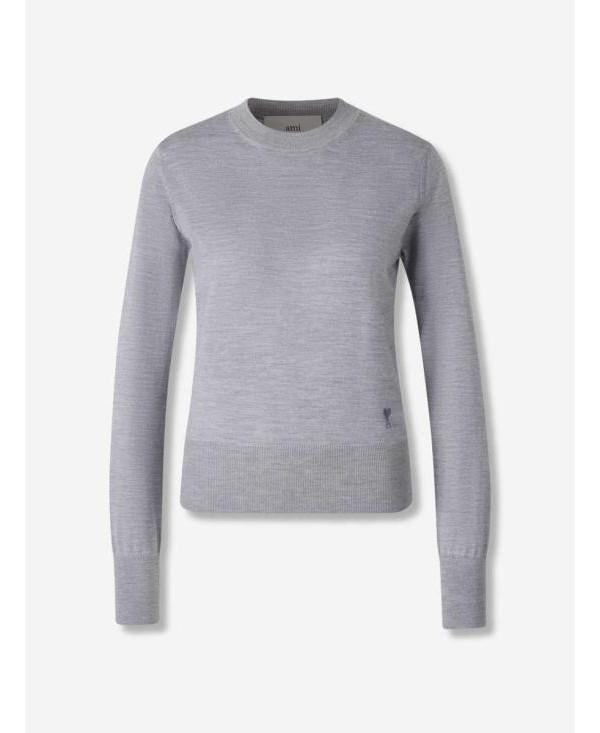 AMI Wool Silk Crewneck Sweater FKS835 KN0066 050