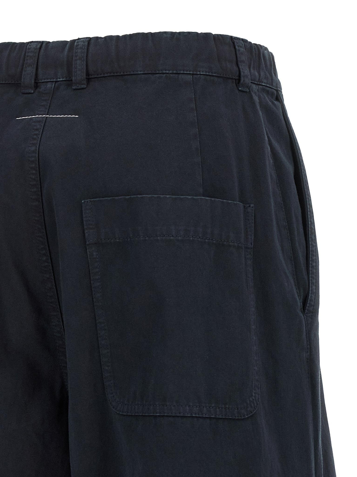Maison Margiela Black Wool Cropped Trousers