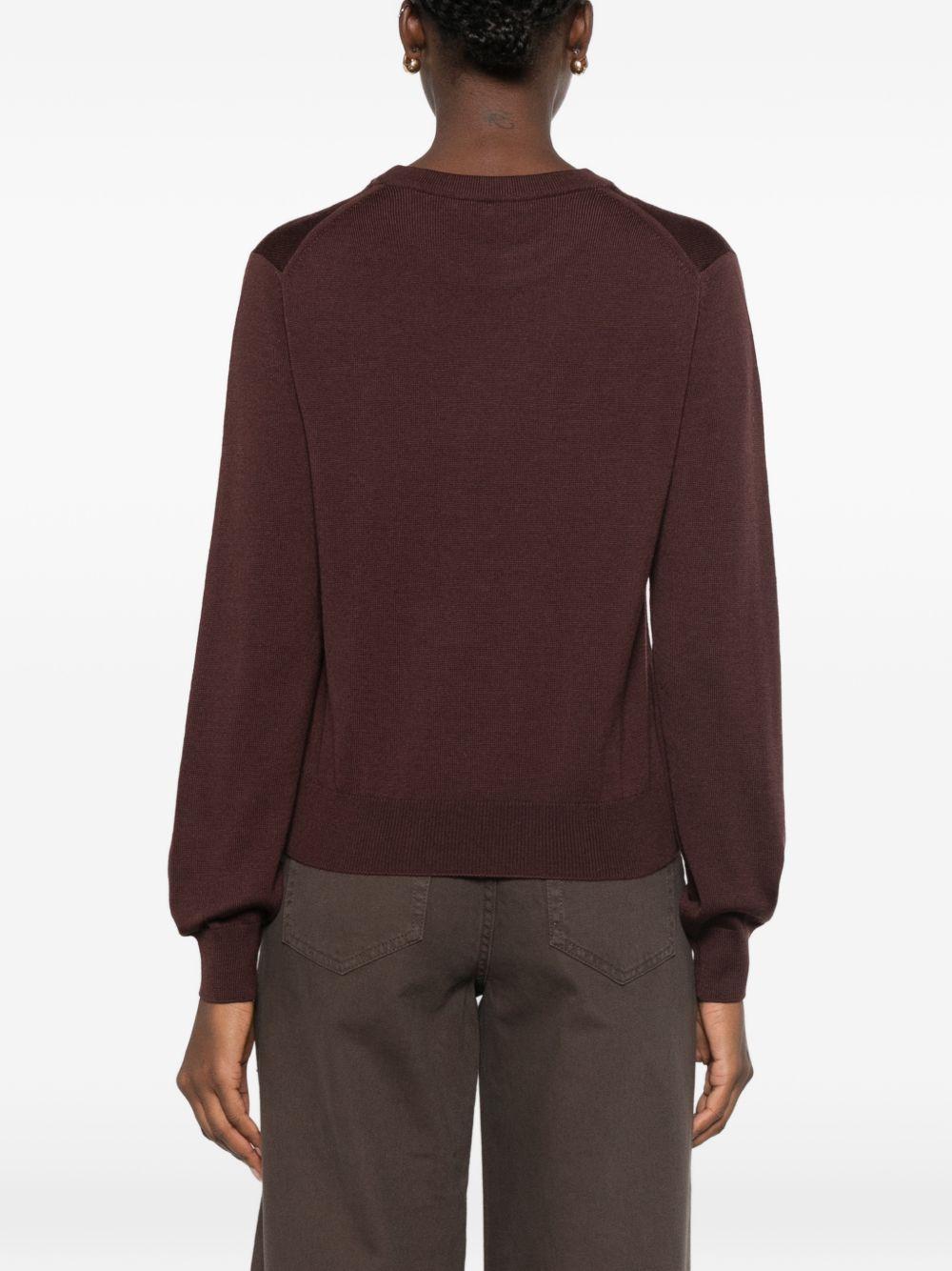Maison Kitsune Wool Blend Crewneck Knit Sweater Women’s FW26
