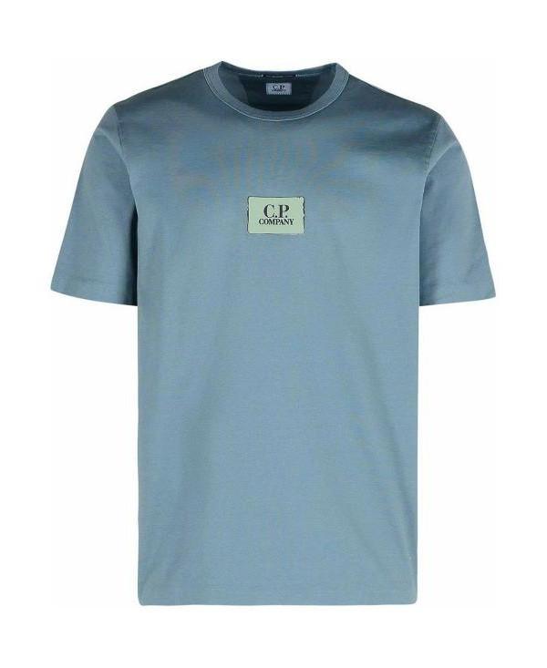 CP Company mercerized jersey twist small logo T-shirt