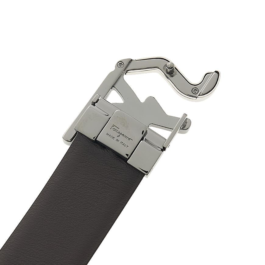 Ferragamo Men’s SF Logo Reversible Leather Belt 67 A251 NERO HICKORY 0734199