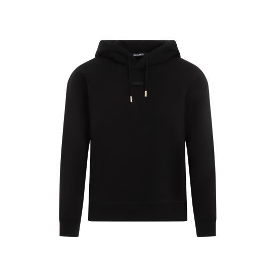 JACQUEMUS Le Gros Grain Black Hoodie HOW00247 AJ00109990