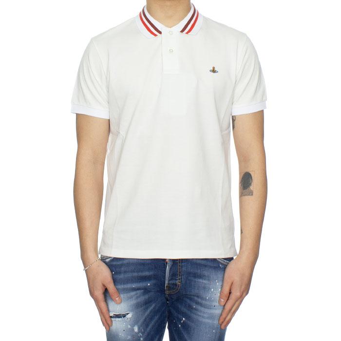 Vivienne Westwood Logo Classic Polo T-Shirt Navy Cotton Men