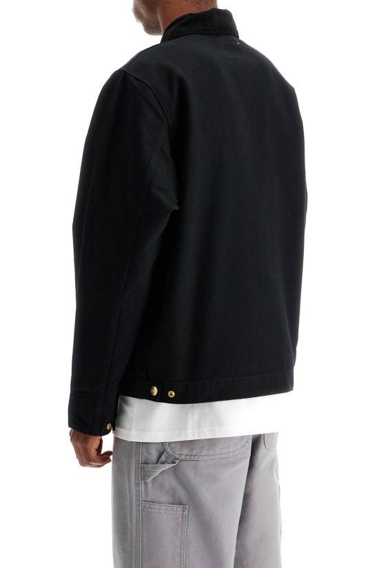 CARHARTT WIP Black Rinsed Detroit Jacket Men’s Cotton Duck Jacket