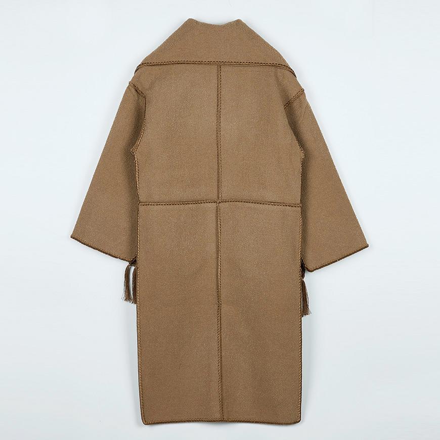 Toteme Embroidered Scarf Coat for Women 244WRO0131FB0292 033