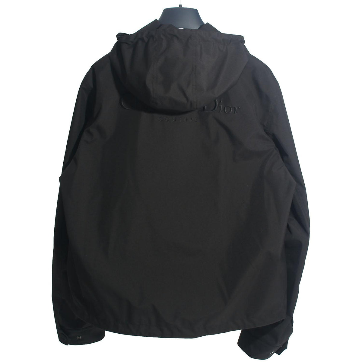DIOR MEN Embroidered Logo Hooded Jacket Black