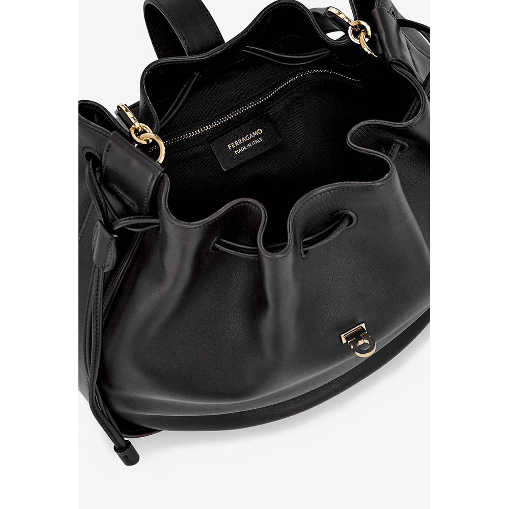 Ferragamo HUG Leather Bucket Shoulder Bag
