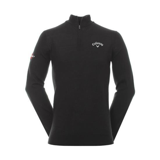Callaway Men’s Zip-Up Knit Sweater CGGF80M1019 BLACKINK DOM