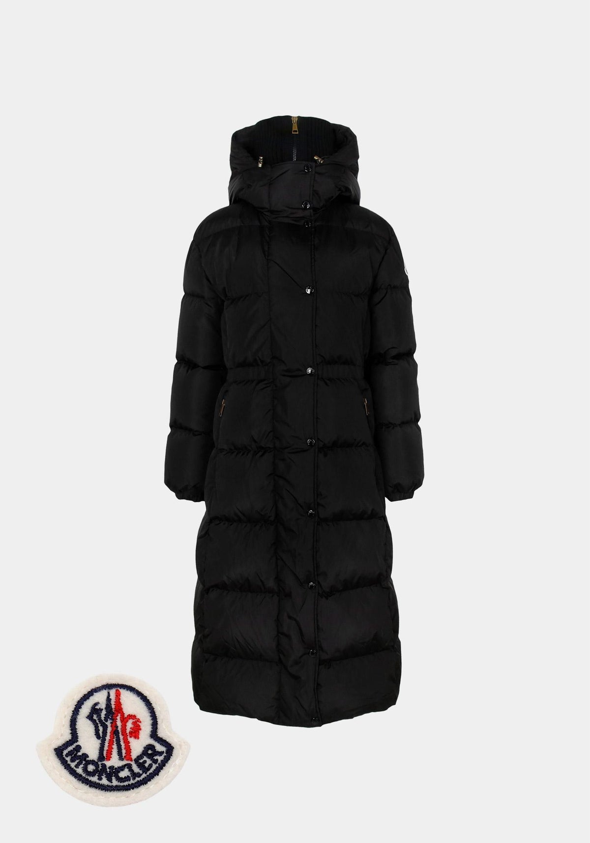 Moncler Black Goose Down Long Jacket 1C00022 539ZD 999