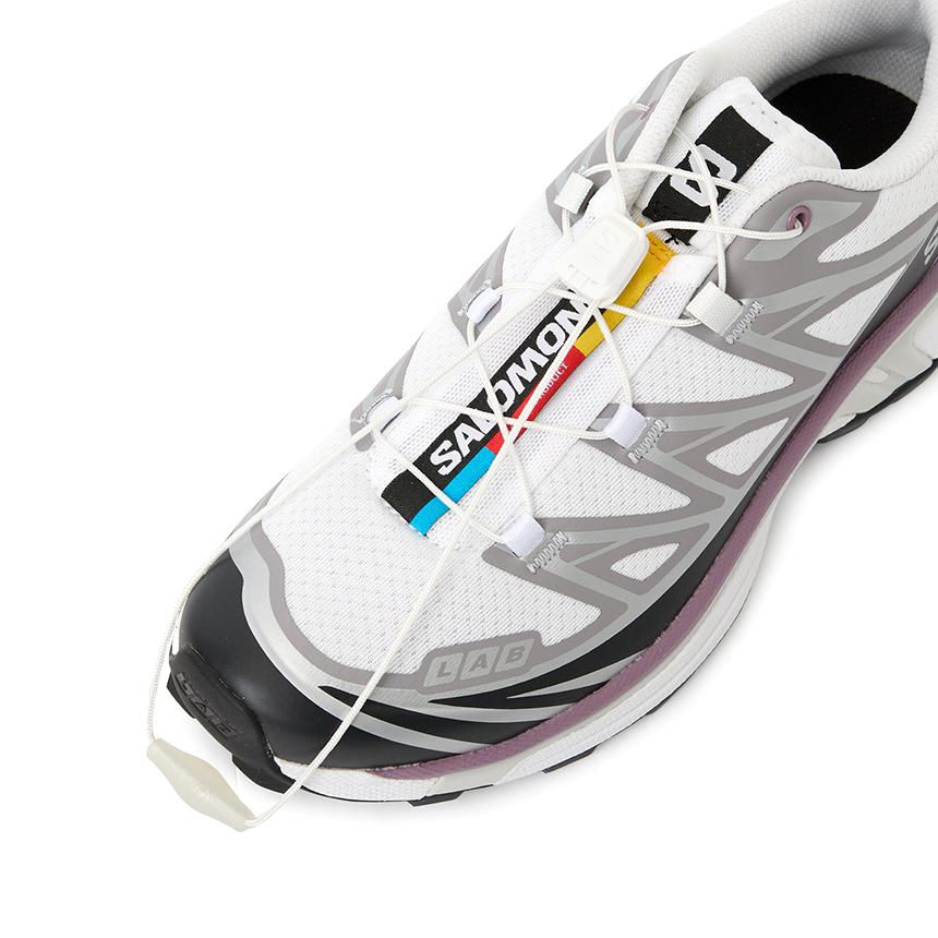 SALOMON White XT-6 Unisex Low-Top Running Shoes
