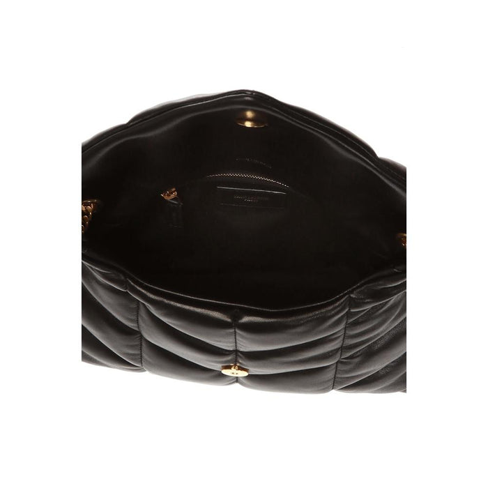 Saint Laurent Loulou Puffer Small Black Leather Shoulder Bag