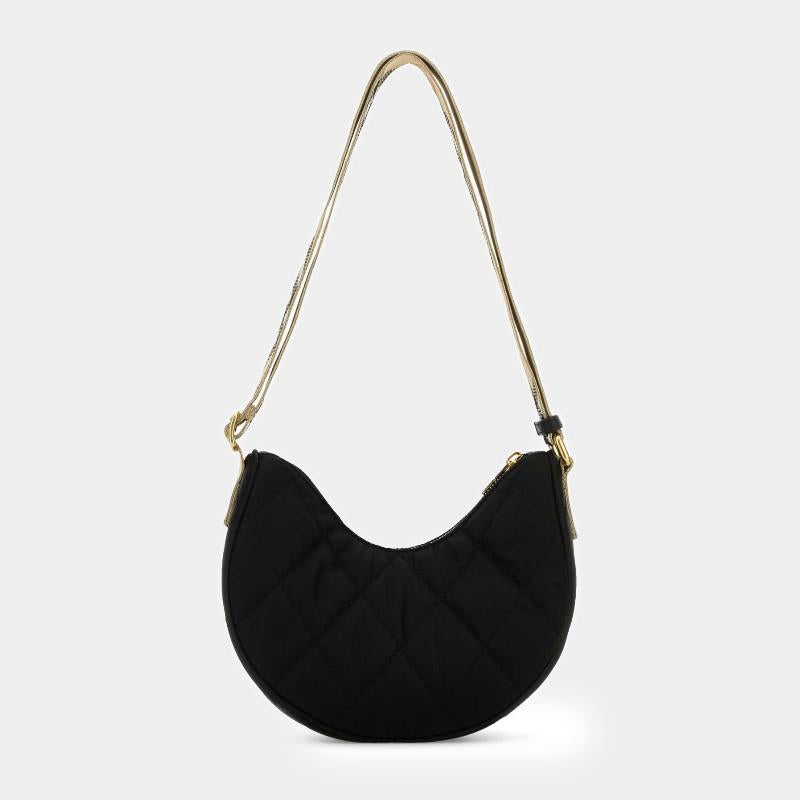 BURBERRY Horseshoe Crescent Crossbody Bag Black