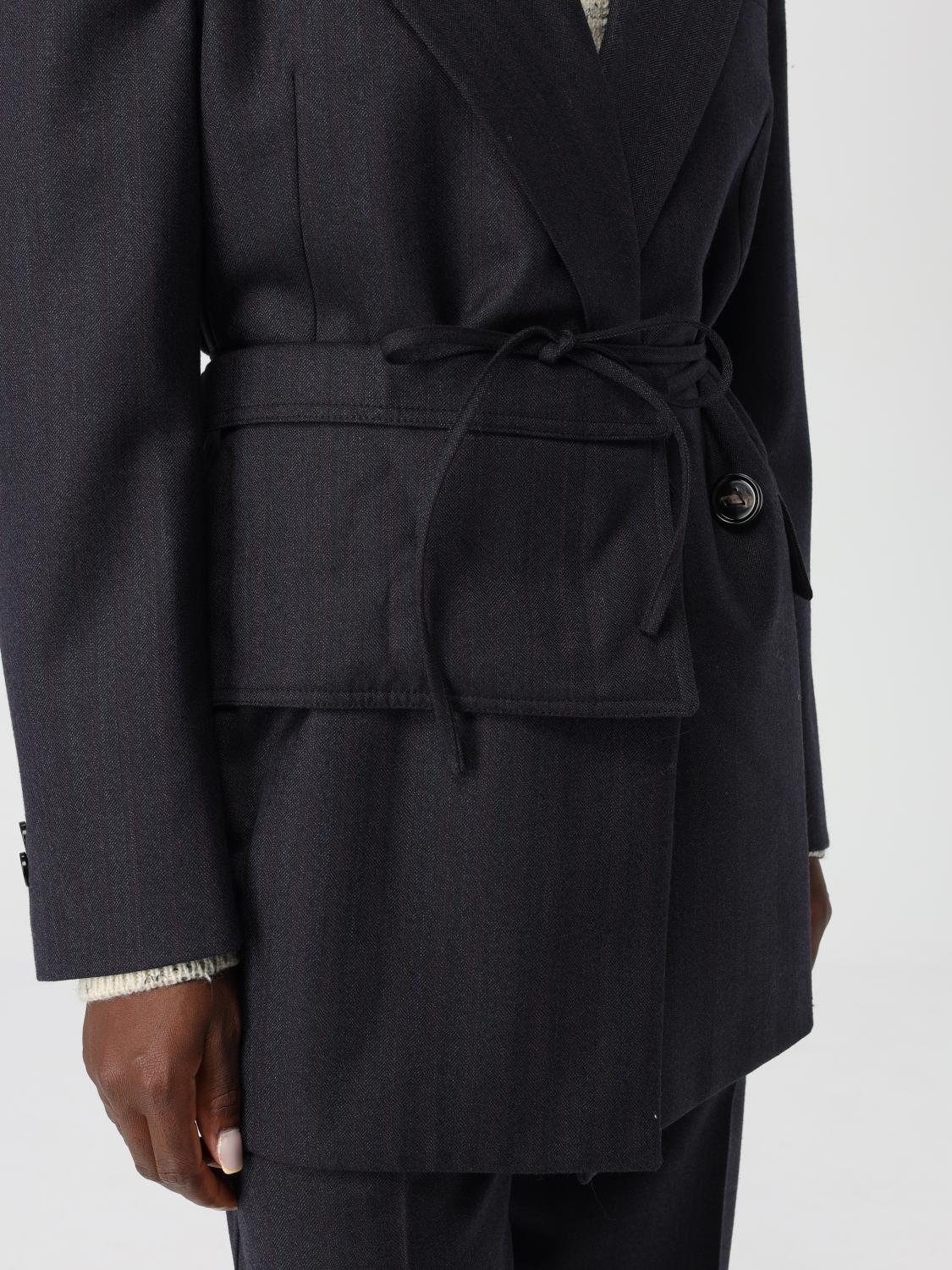 Bottega Veneta Gray Wool Casual Jacket for Women