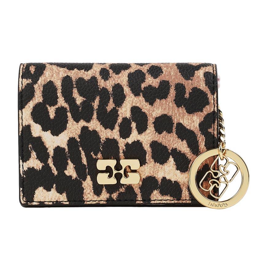 GANNI Women's Faux Leather Flap Card Holder B3010075 859