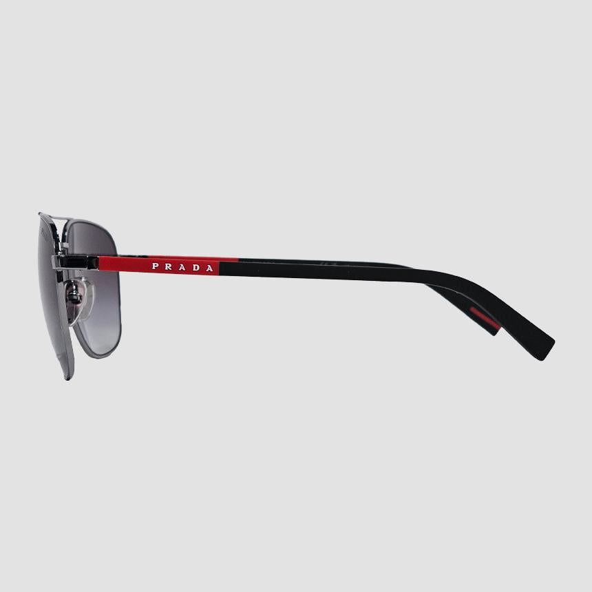 PRADA Aviator Sport Sunglasses Gray Lens Metal Frame Men’s PR 54ZS 5AV09U